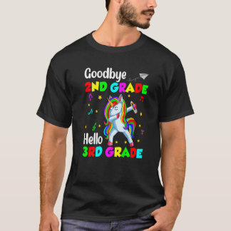 Unicorn Back To School Goodbye 2nd Grade Hello Thi T Shirt