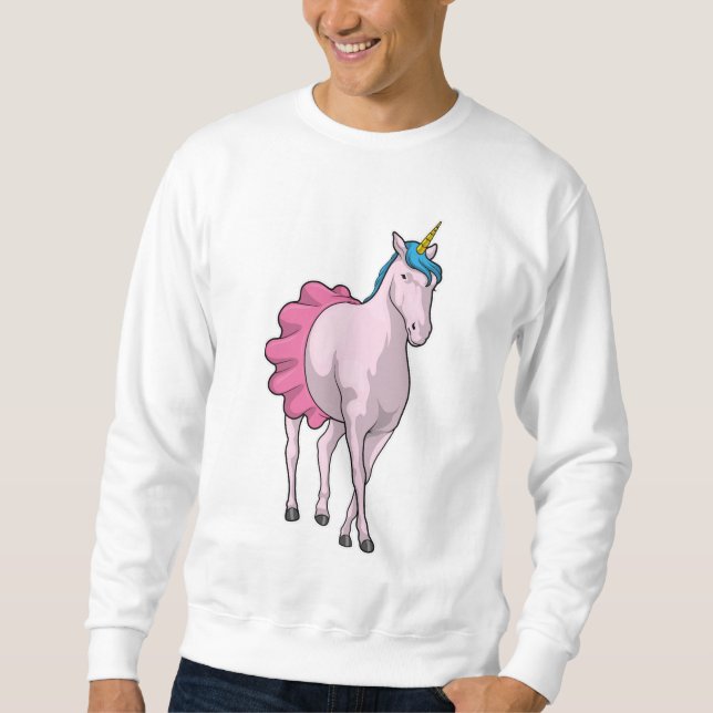Unicorn Ballerina Ballet Lång Ärmad Tröja (Framsida)