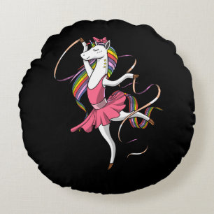 Unicorn Ballerina Rund Kudde