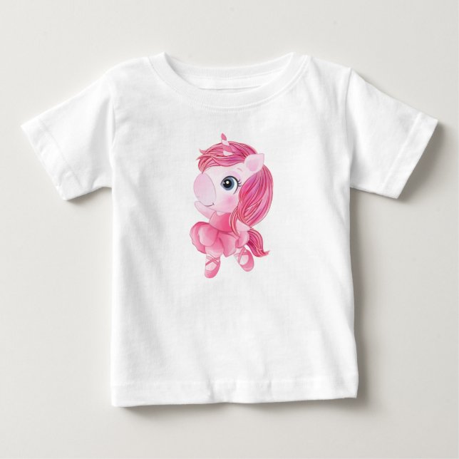 Unicorn Ballerina T Shirt (Framsida)