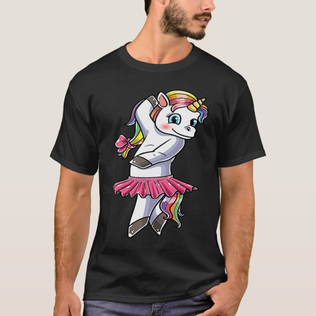Unicorn Ballet Dance Ballerina Dancing Danseuse  1 T Shirt (Framsida)
