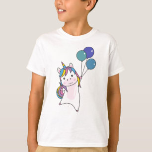 Unicorn-ballonger ballonger Cute Animals För barn T Shirt