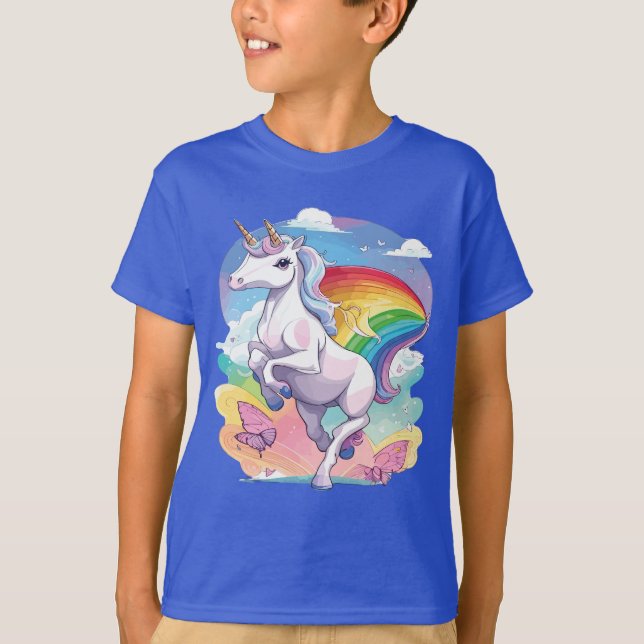 Unicorn Barn T-shirt. T Shirt (Framsida)