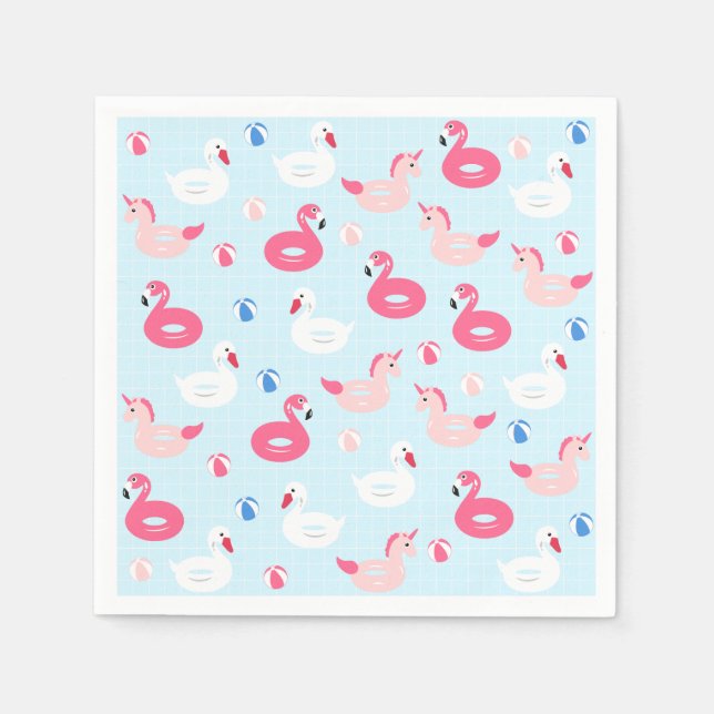 Unicorn Bassäng Flyter Pappra blöjor Pappersservett (Framsidan)