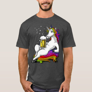 Unicorn Beer Drinking Magic Party Funny Women T Shirt