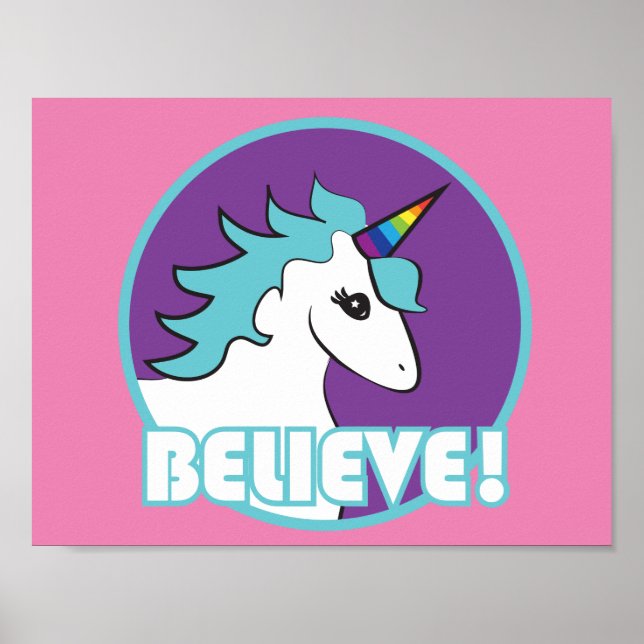 Unicorn "BELIEVE"! Poster (Framsidan)