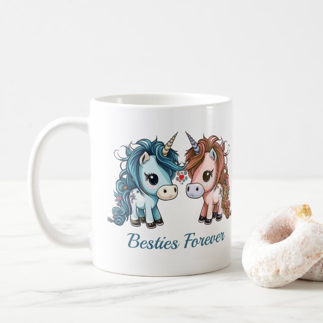 Unicorn Besties Forever Kaffemugg (Med munk)