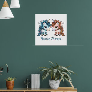 Unicorn Besties Forever Poster