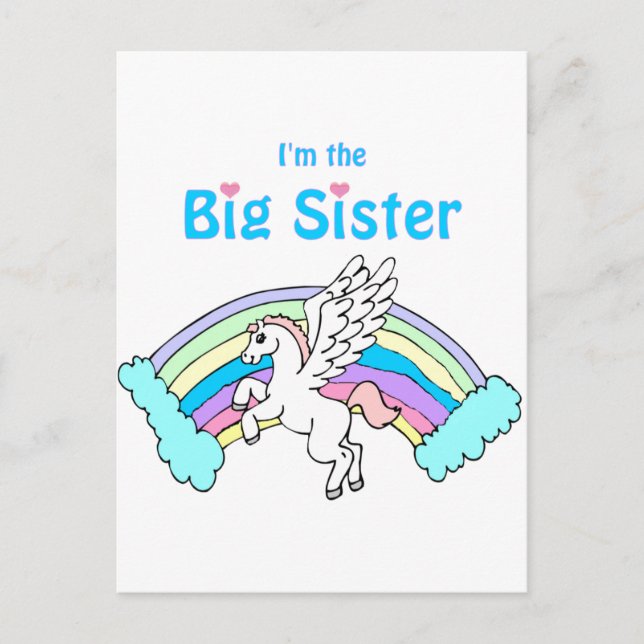 Unicorn big syster vykort (Framsida)
