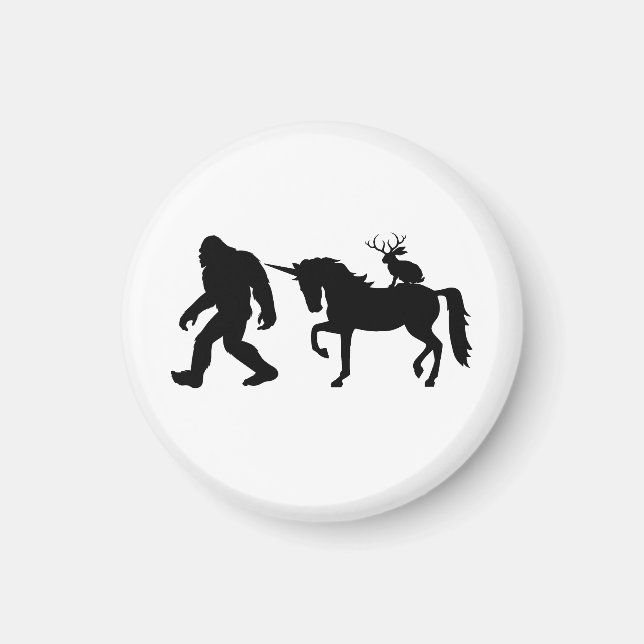 Unicorn, Bigfoot, Jackalope Magnet (Framsidan)