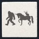 Unicorn, Bigfoot, Jackalope Stenunderlägg<br><div class="desc">Unicorn,  Jackalope,  Bigfoot</div>