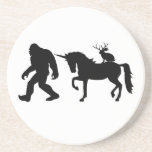 Unicorn, Bigfoot, Jackalope Underlägg<br><div class="desc">Unicorn,  Jackalope,  Bigfoot</div>