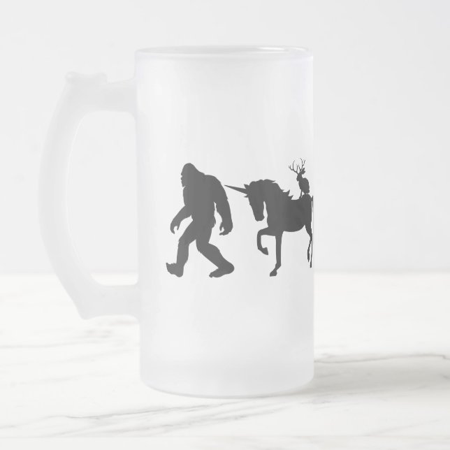 Unicorn, Bigfoot och Jackalope Frostat Ölglas (Vänster)