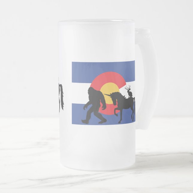 Unicorn, Bigfoot och Jackalope Frostat Ölglas (Framsida höger)