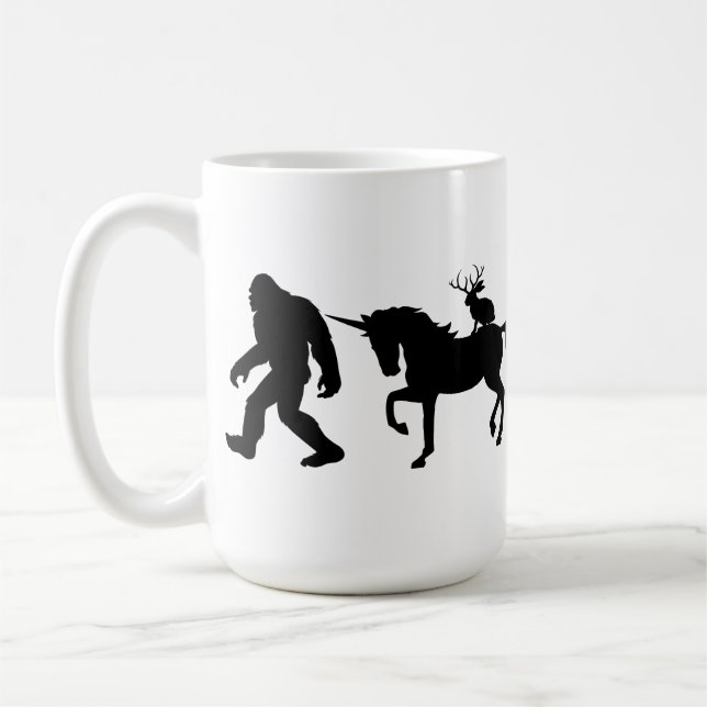 Unicorn, Bigfoot och Jackalope Kaffemugg (Vänster)