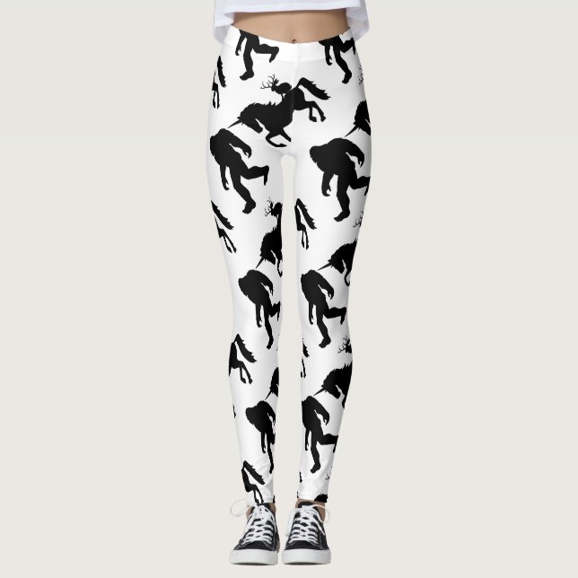 Unicorn, Bigfoot och Jackalope Leggings (Framsida)