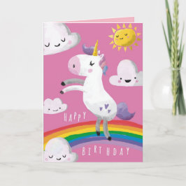 Unicorn Birday Card Kort