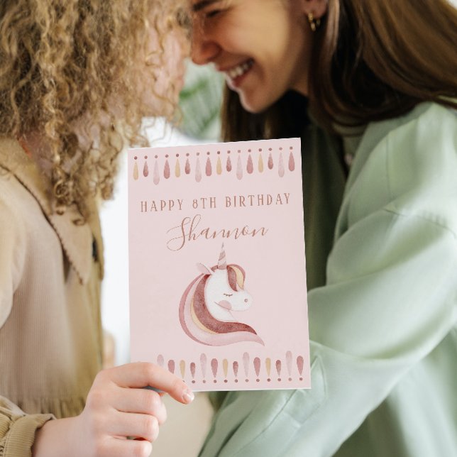 Unicorn Birday Card Tack Kort (Skapare uppladdad)