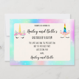 Unicorn Birday - tackkort Tack Kort