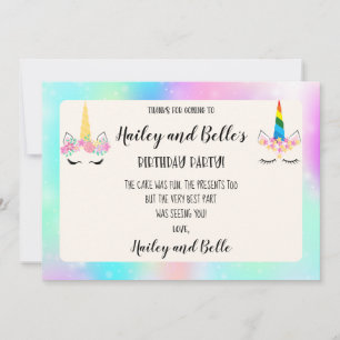 Unicorn Birday - tackkort Tack Kort