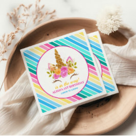 Unicorn Birthday 1 Birthday Party Pappersservett