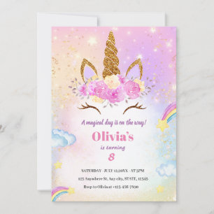 UNICORN BIRTHDAY-ANBUD INBJUDNINGAR