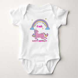 Unicorn Birthday Baby Bodydress - Anpassat namn oc T Shirt