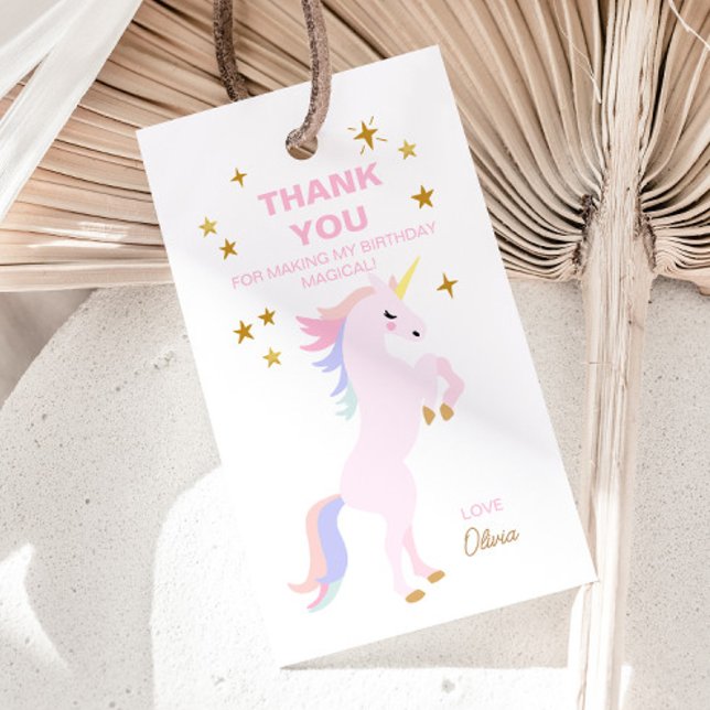 Unicorn Birthday Gift-Märkre - favoritmärken Presentetikett (Unicorn Gift Tag)