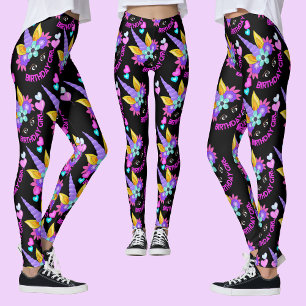 Unicorn, Birthday Girl, Födelsedagsfest Leggings