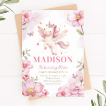 Unicorn Birthday-inbjudan