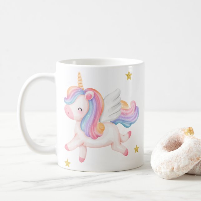Unicorn Birthday kaffe mugg (Med munk)
