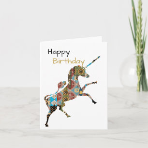 Unicorn Birthday Kort