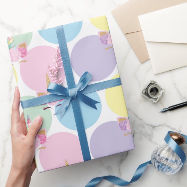 Unicorn Birthday Mönster Presentpapper (Gifting)