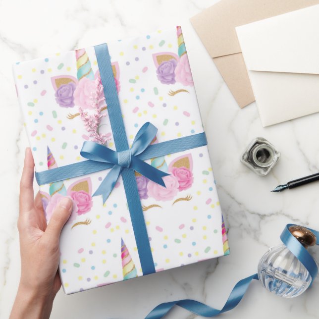 Unicorn Birthday Mönster Presentpapper (Gifting)