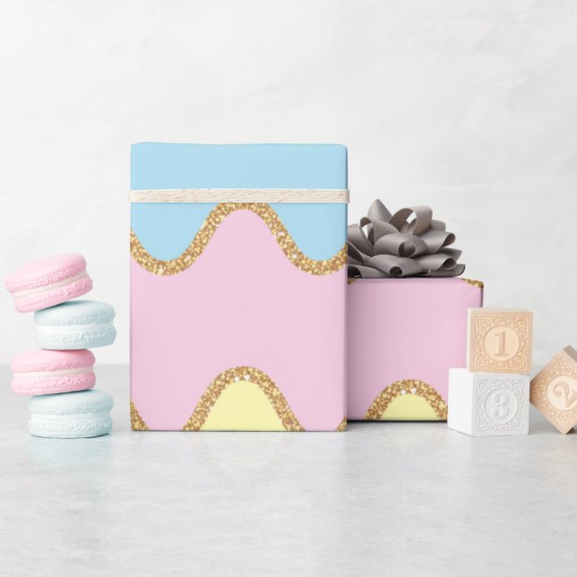 Unicorn Birthday Mönster Presentpapper (Baby Shower)