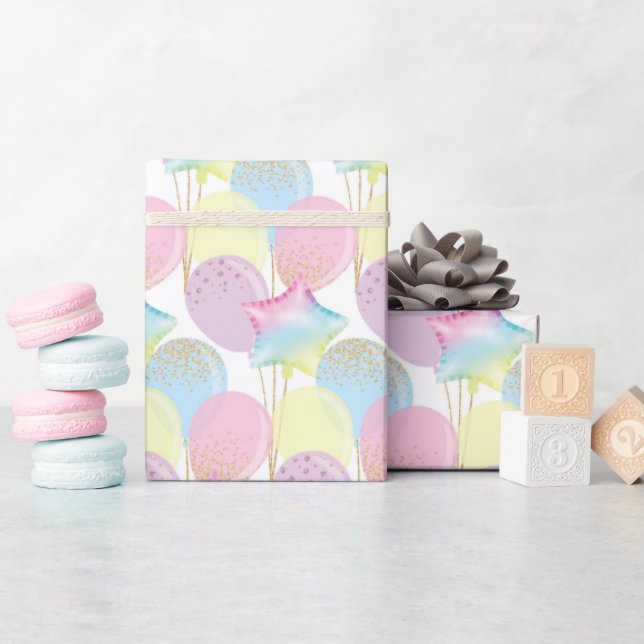 Unicorn Birthday Mönster Presentpapper (Baby Shower)