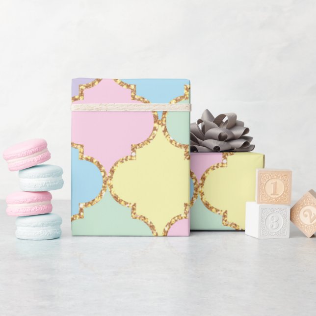 Unicorn Birthday Mönster Presentpapper (Baby Shower)