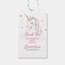 Unicorn Birthday, Pastel Unicorn, Rainbow Presentetikett
