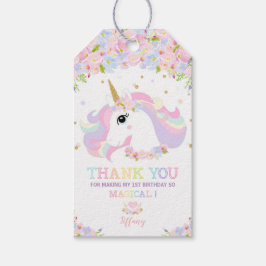 Unicorn Birthday Tack Favor Gift-Märkre Presentetikett
