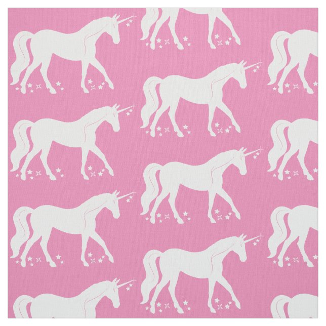 Unicorn bland stjärnorna i Silhouette Tyg (Provkarta)