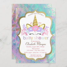 Unicorn,Blommigt,Opal Baby Shower