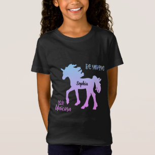 Unicorn Blue Rosa Pastel Colorful Rainbow T Shirt
