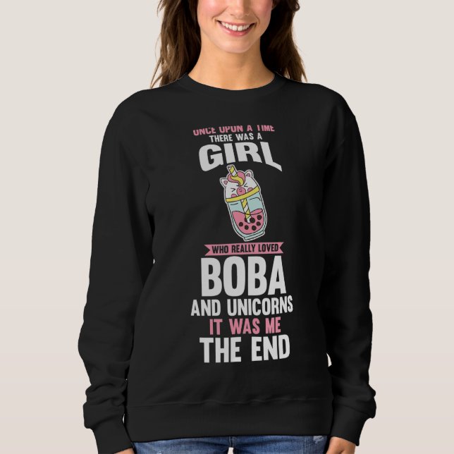 Unicorn Boba Tea Bubble Tea T Shirt (Framsida)
