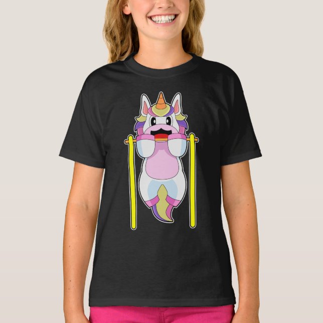 Unicorn BodyBuilder Drups Bodybuilding T Shirt (Framsida)