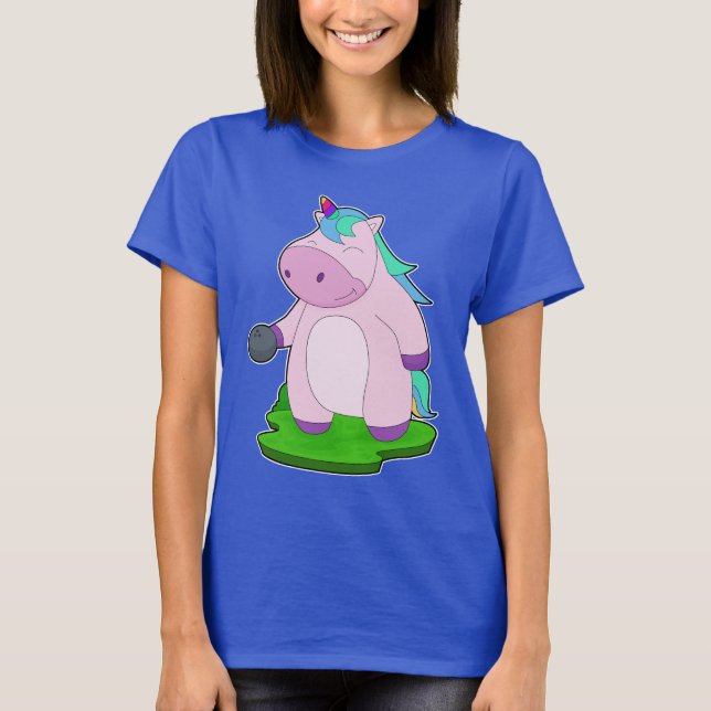 Unicorn Bowling Bowling ball T Shirt (Framsida)