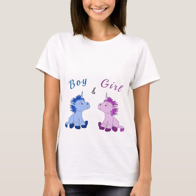 Unicorn Boy and Girl Twillingars Tee (Framsida)