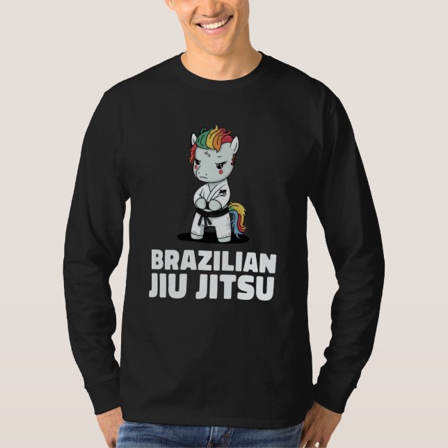 Unicorn Brazilian Jiu Jitsu and Grappling T Shirt (Framsida)