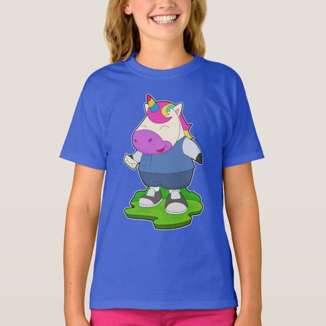 Unicorn Brev T Shirt (Framsida)