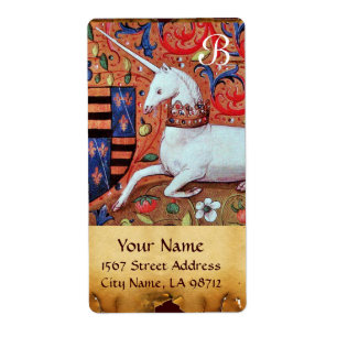 UNICORN BROWN PARCHMENT Monogram Fraktsedel