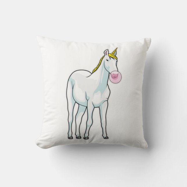 Unicorn Bubble gum Kudde (Framsida)